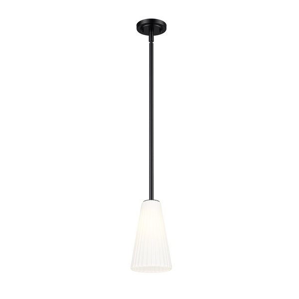 Z-Lite Farrell Matte Black 1 Light Pendant