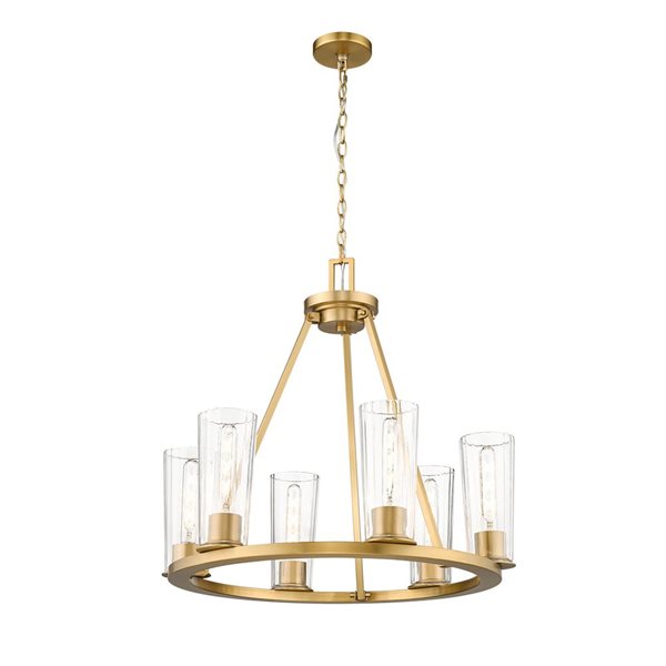 Z-Lite Titus Modern Gold 6 Light Chandelier