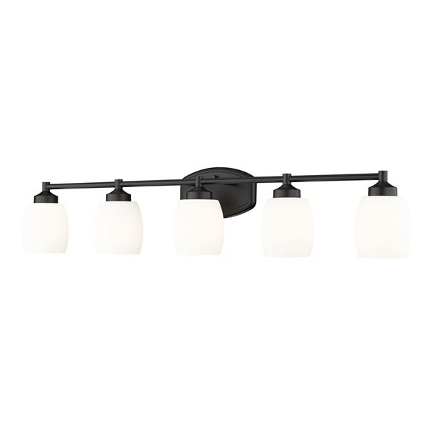 Z-Lite Kendrick Matte Black 5 Light Vanity