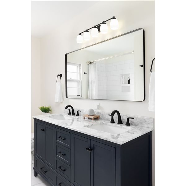 Z-Lite Kendrick Matte Black 5 Light Vanity