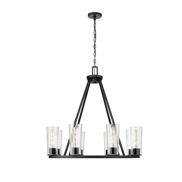 Z-Lite Titus Matte Black 8 Light Chandelier