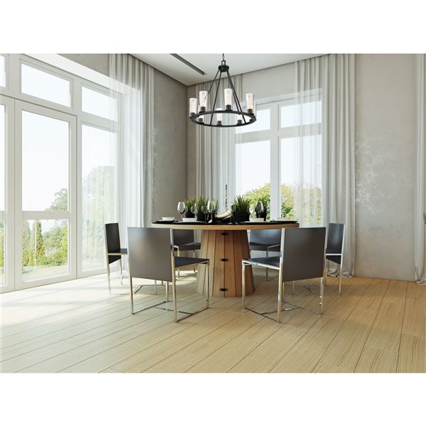 Z-Lite Titus Matte Black 8 Light Chandelier