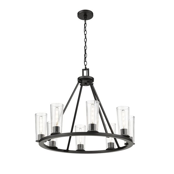 Z-Lite Titus Matte Black 8 Light Chandelier