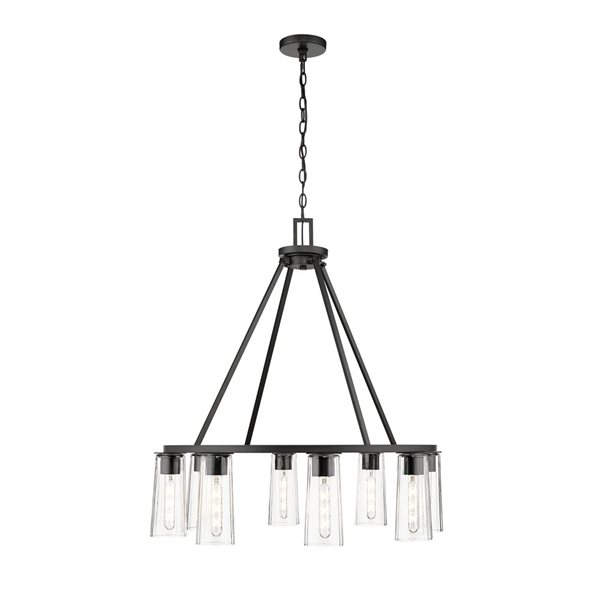 Z-Lite Titus Matte Black 8 Light Chandelier