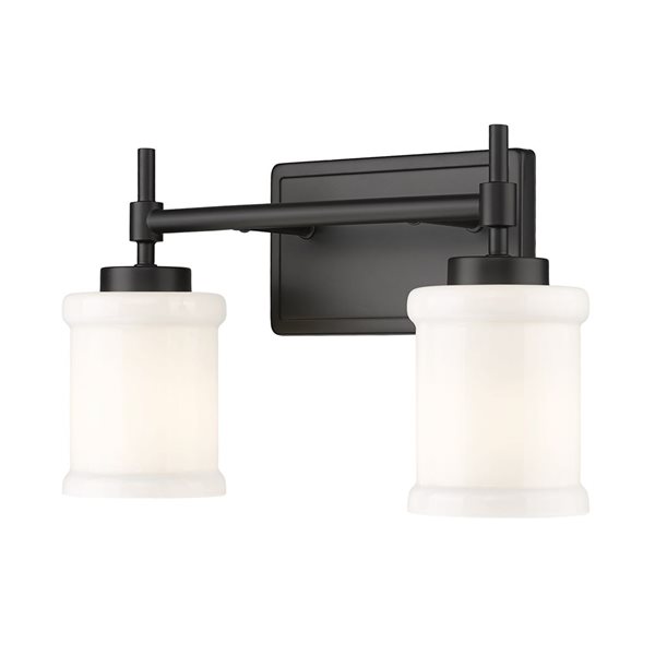 Z-Lite Cadoc Matte Black 2 Light Vanity