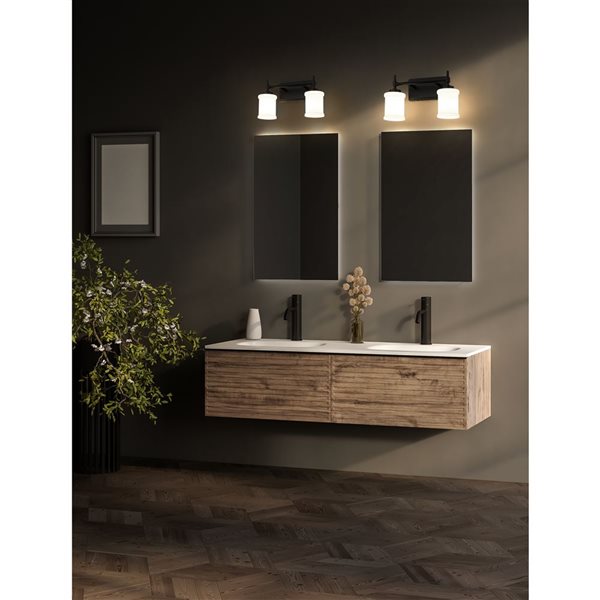 Z-Lite Cadoc Matte Black 2 Light Vanity