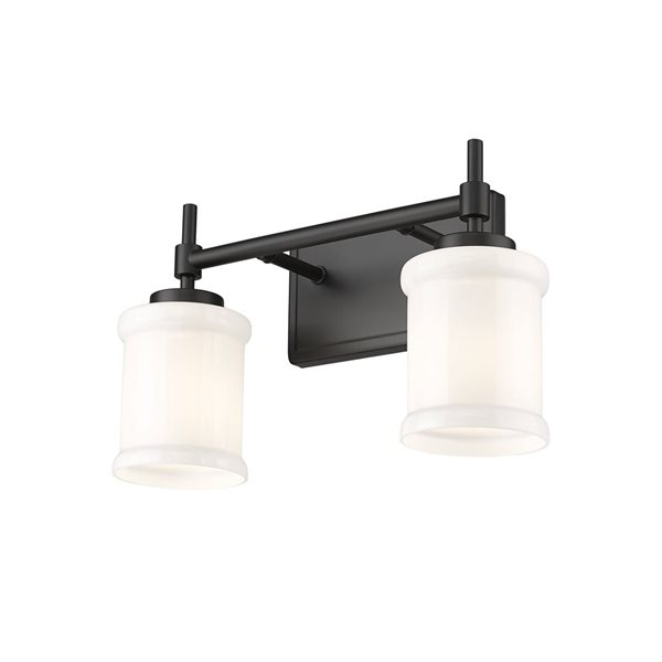 Z-Lite Cadoc Matte Black 2 Light Vanity