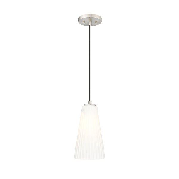 Z-Lite Farrell Brushed Nickel 1 Light Pendant