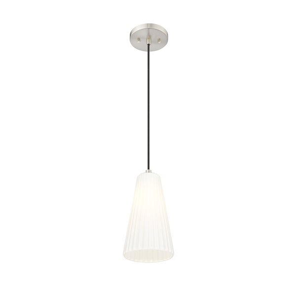 Z-Lite Farrell Brushed Nickel 1 Light Pendant