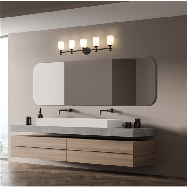 Z-Lite Orion Matte Black 5 Light Vanity