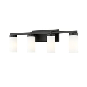 Z-Lite Danica Matte Black 4 Light Vanity