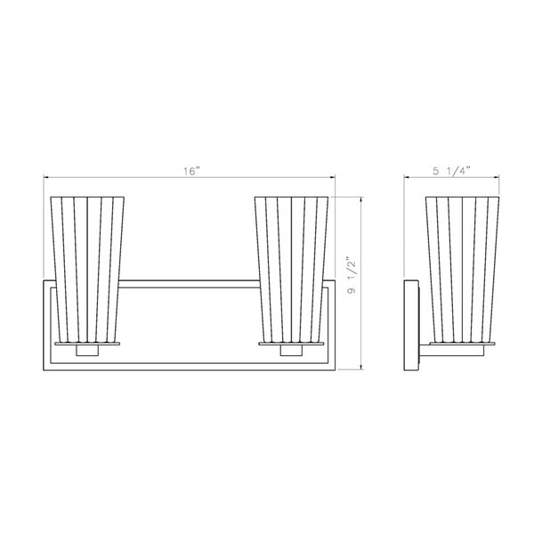 Z-Lite Titus Brushed Nickel 2 Light Vanity