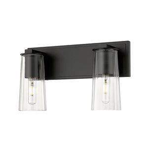 Z-Lite Titus Matte Black 2 Light Vanity