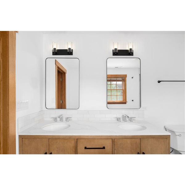 Z-Lite Titus Matte Black 2 Light Vanity