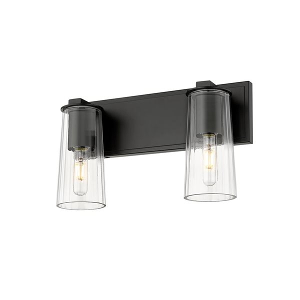 Z-Lite Titus Matte Black 2 Light Vanity