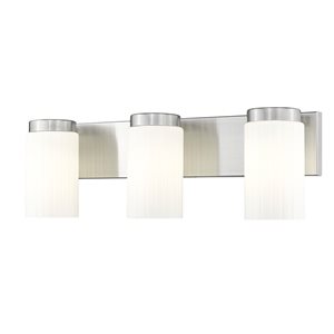 Z-Lite Burk Brushed Nickel 3 Light Vanity