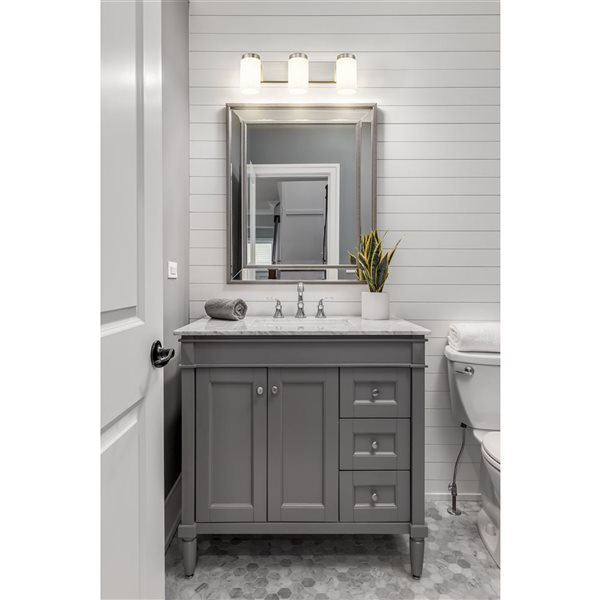 Z-Lite Burk Brushed Nickel 3 Light Vanity