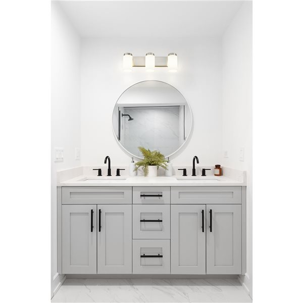 Z-Lite Burk Brushed Nickel 3 Light Vanity