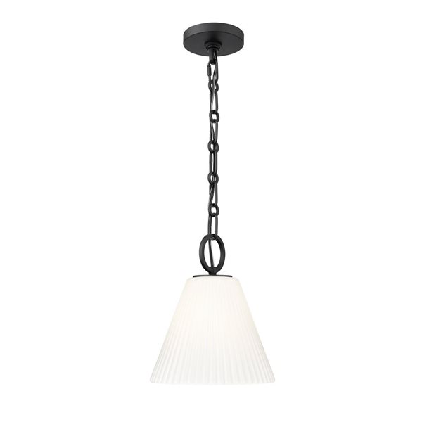 Z-Lite Alaric Matte Black 1 Light Pendant