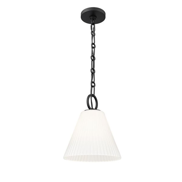 Z-Lite Alaric Matte Black 1 Light Pendant