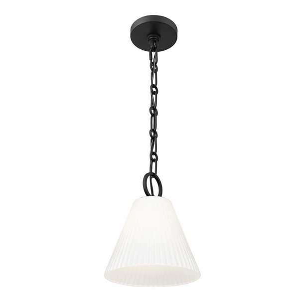 Z-Lite Alaric Matte Black 1 Light Pendant