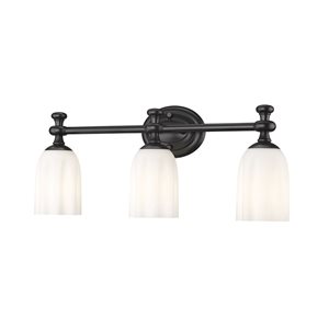 Z-Lite Orion Matte Black 3 Light Vanity