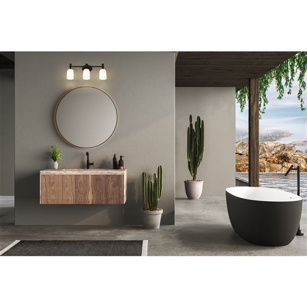 Z-Lite Orion Matte Black 3 Light Vanity