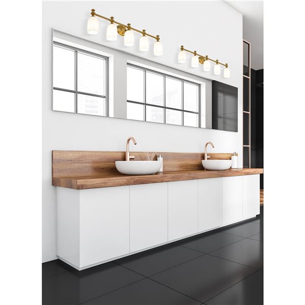 Z-Lite Orion Modern Gold 5 Light Vanity