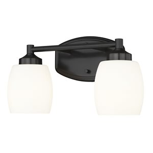 Z-Lite Kendrick Matte Black 2 Light Vanity