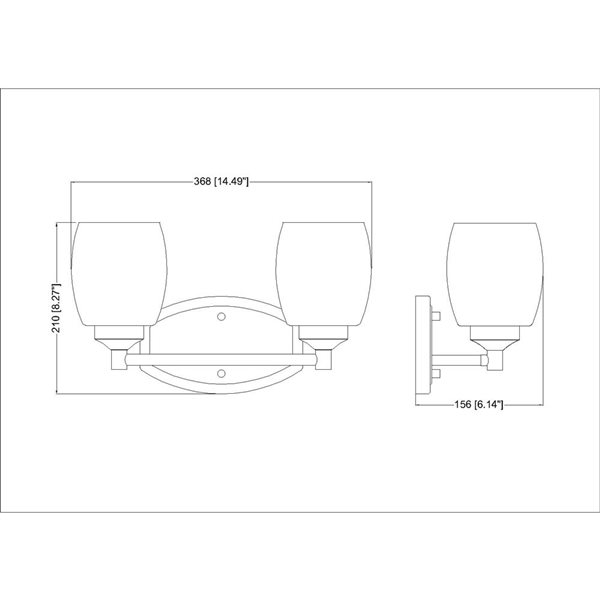 Z-Lite Kendrick Chrome 2 Light Vanity