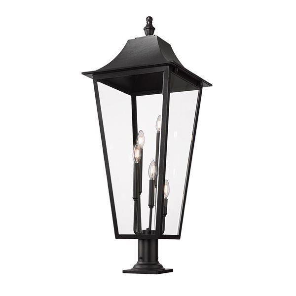 Z-Lite Gannon Black 5 Light Outdoor Pier Mounted Fixture