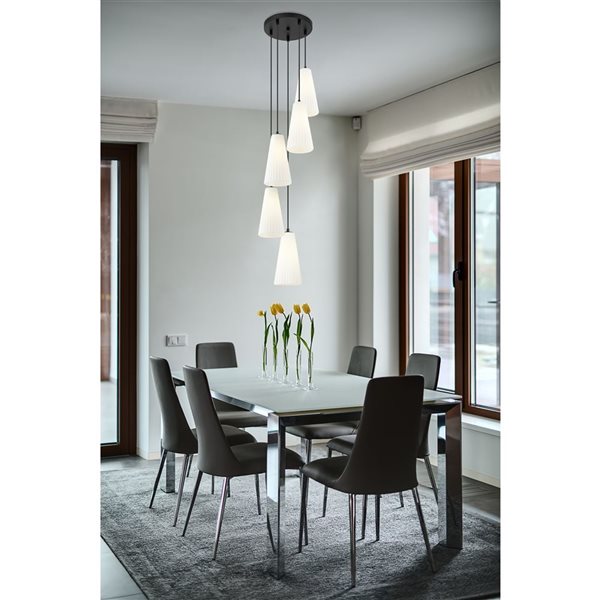 Z-Lite Farrell Matte Black 5 Light Chandelier