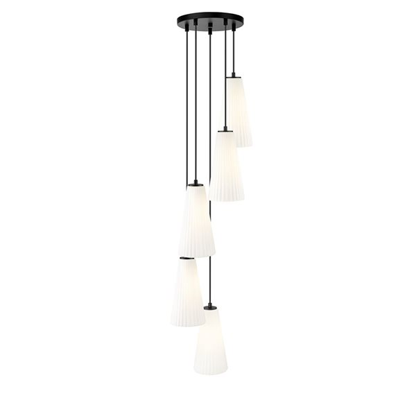 Z-Lite Farrell Matte Black 5 Light Chandelier