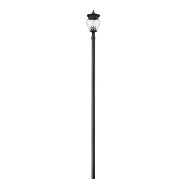 Z-Lite Davina Black 4 Light Outdoor Post Mounted Fixture