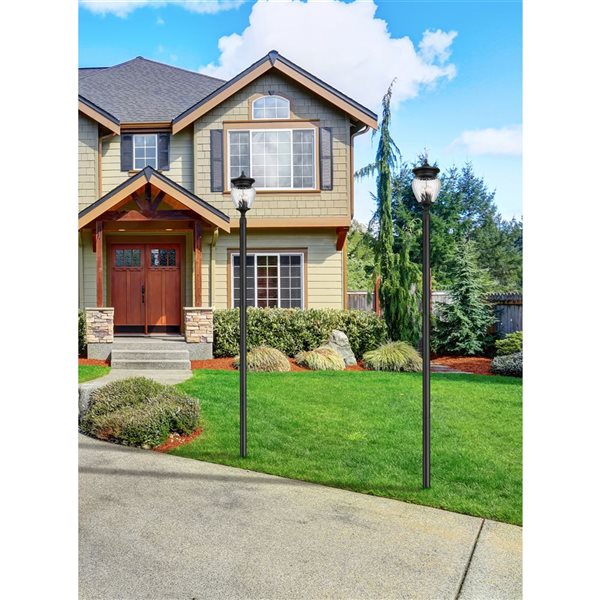 Z-Lite Davina Black 4 Light Outdoor Post Mounted Fixture