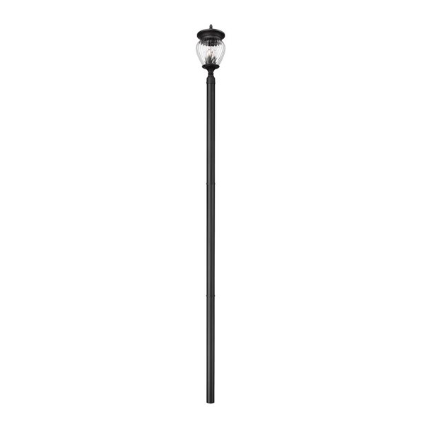 Z-Lite Davina Black 4 Light Outdoor Post Mounted Fixture