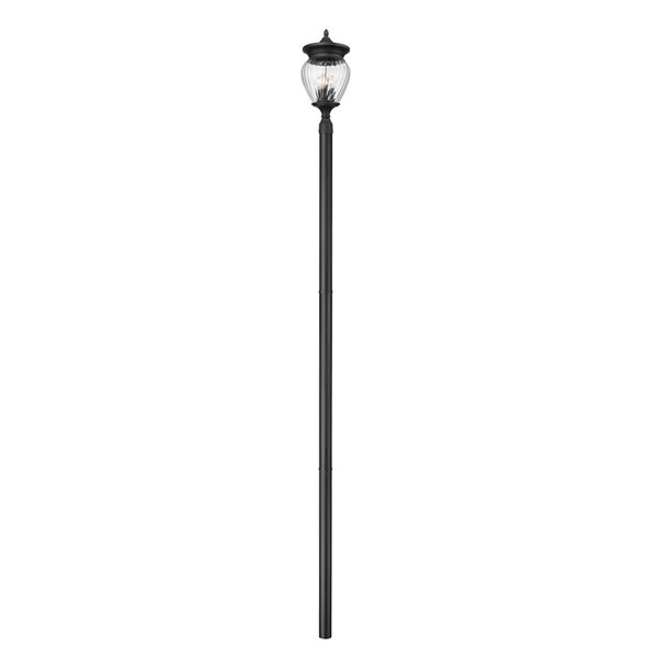 Z-Lite Davina Black 4 Light Outdoor Post Mounted Fixture