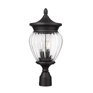 Z-Lite Davina Black 3 Light Outdoor Post Mount Fixture