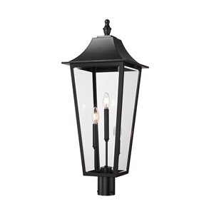 Z-Lite Gannon Black 3 Light Outdoor Post Mount Fixture