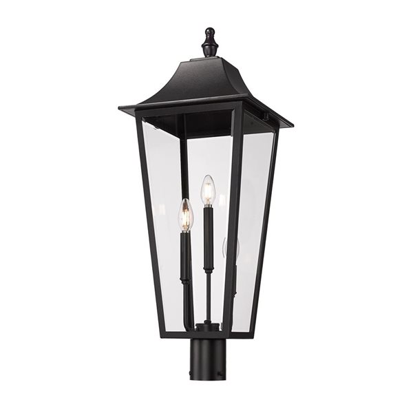 Z-Lite Gannon Black 3 Light Outdoor Post Mount Fixture