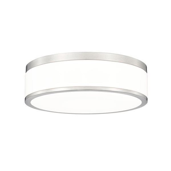 Z-Lite Ballord Brushed Nickel 1 Light Flush Mount