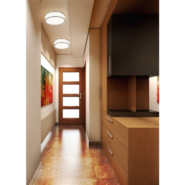 Z-Lite Ballord Brushed Nickel 1 Light Flush Mount