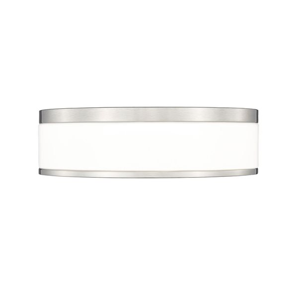 Z-Lite Ballord Brushed Nickel 1 Light Flush Mount