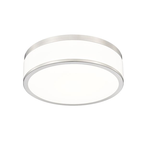 Z-Lite Ballord Brushed Nickel 1 Light Flush Mount