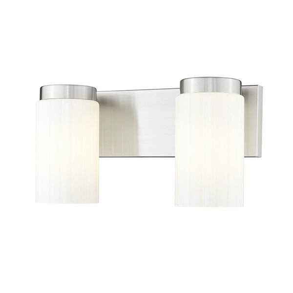 Z-Lite Burk Brushed Nickel 2 Light Vanity