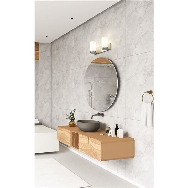 Z-Lite Burk Brushed Nickel 2 Light Vanity