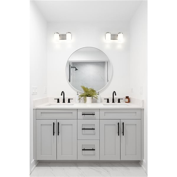 Z-Lite Burk Brushed Nickel 2 Light Vanity