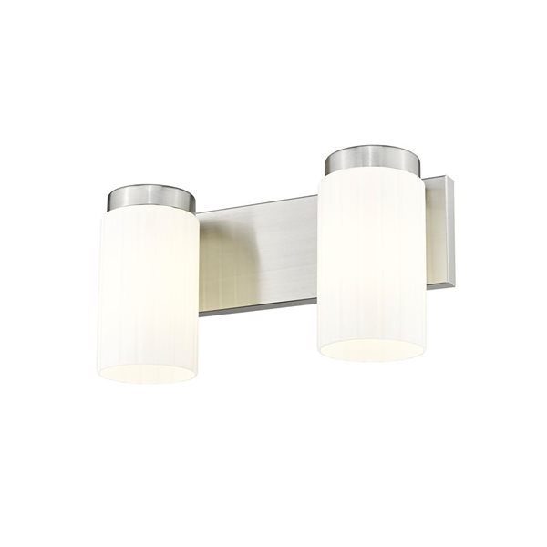 Z-Lite Burk Brushed Nickel 2 Light Vanity