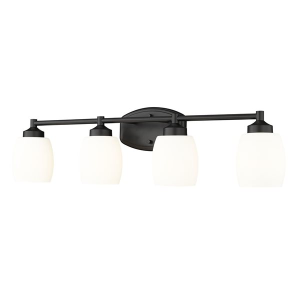 Z-Lite Kendrick Matte Black 4 Light Vanity