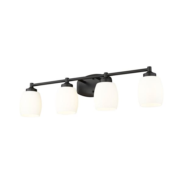 Z-Lite Kendrick Matte Black 4 Light Vanity